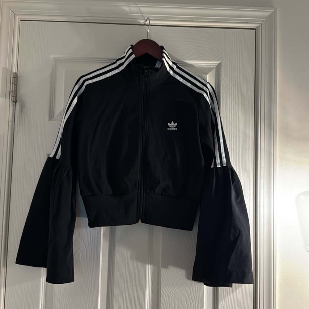 Adidas cropped bell sleeves jacket